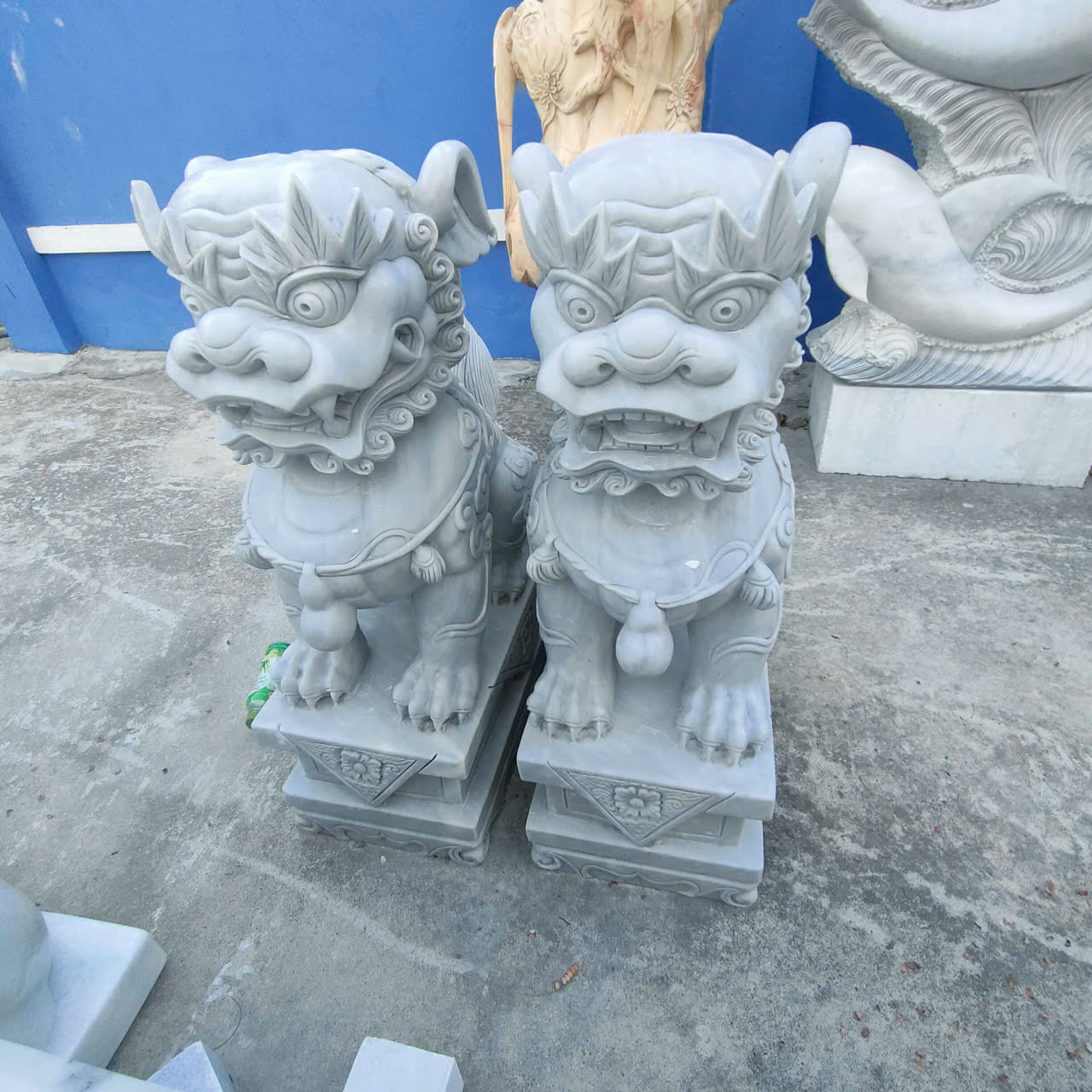 Kỳ lân đá cẩm thạch (Trắng)